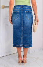 Falda denim corte A