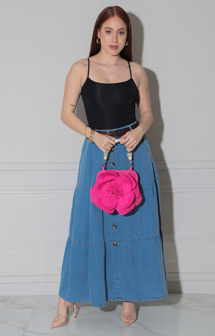Falda de denim con cinturón - FALDA Boutiquemirel 