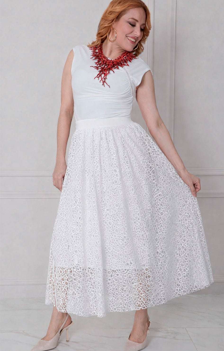 Falda con bordado - FALDA REGULAR Boutiquemirel 