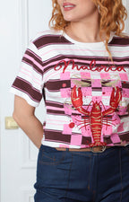 Blusa a rayas con brillos