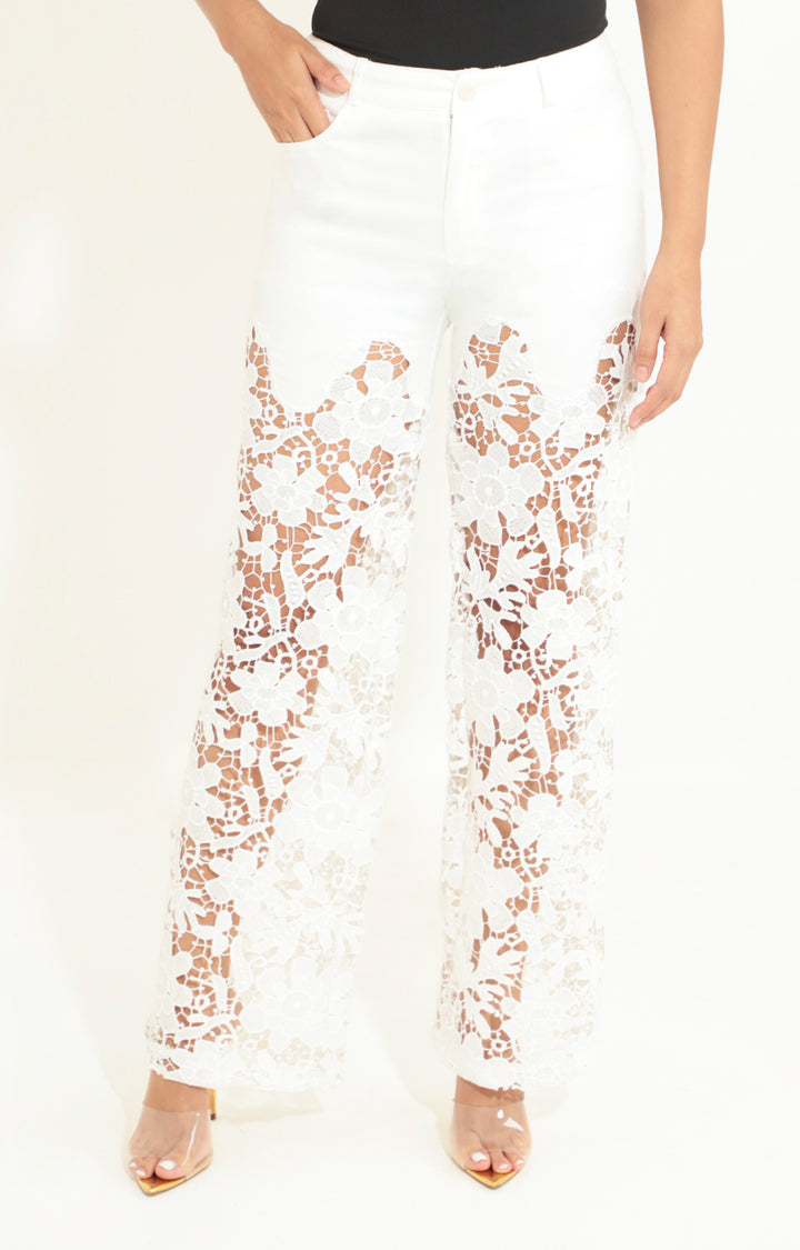 Pantalón denim blanco - PANTALON Boutiquemirel 