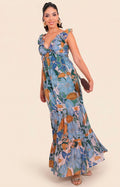 Vestido estampado de tirantes
