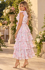 Vestido rosa estampado