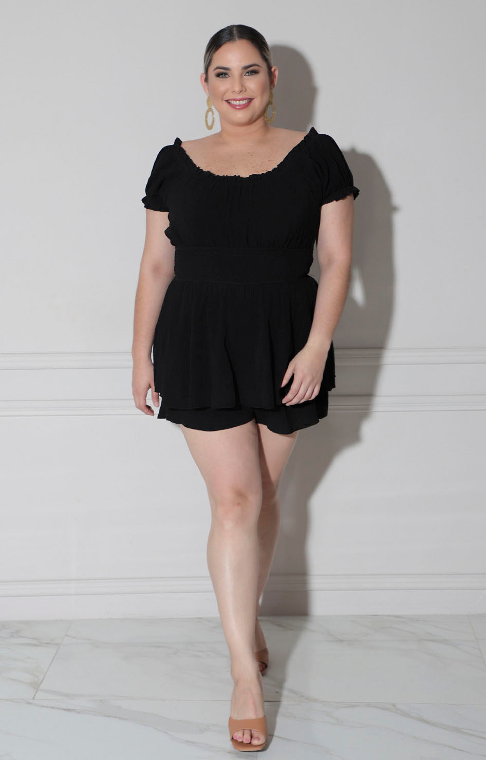 Jumpsuit negro - PALAZZO CORTO CURVY Boutiquemirel 