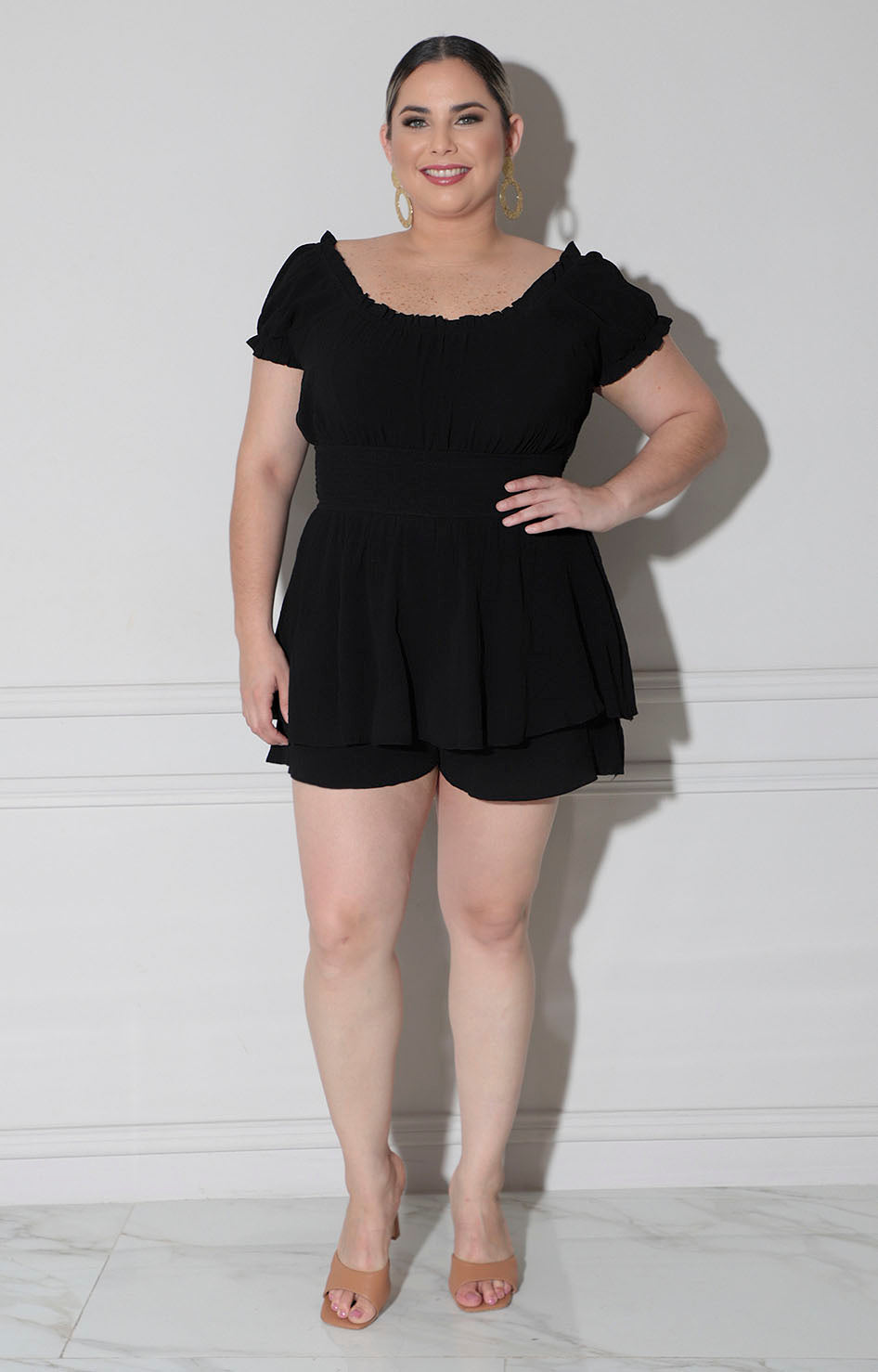 Jumpsuit negro - PALAZZO CORTO CURVY Boutiquemirel 