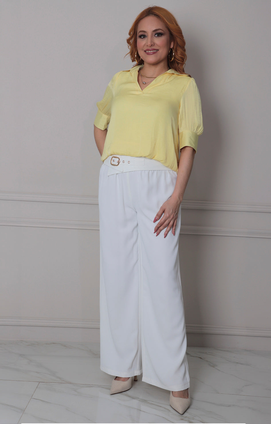Pantalòn recto con cinturòn - PANTALON REGULAR Boutiquemirel 