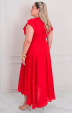 Vestido asimétrico con lazo