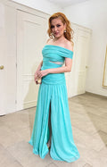 Vestido verde asimetrico con transparencia - VESTIDO Boutiquemirel 