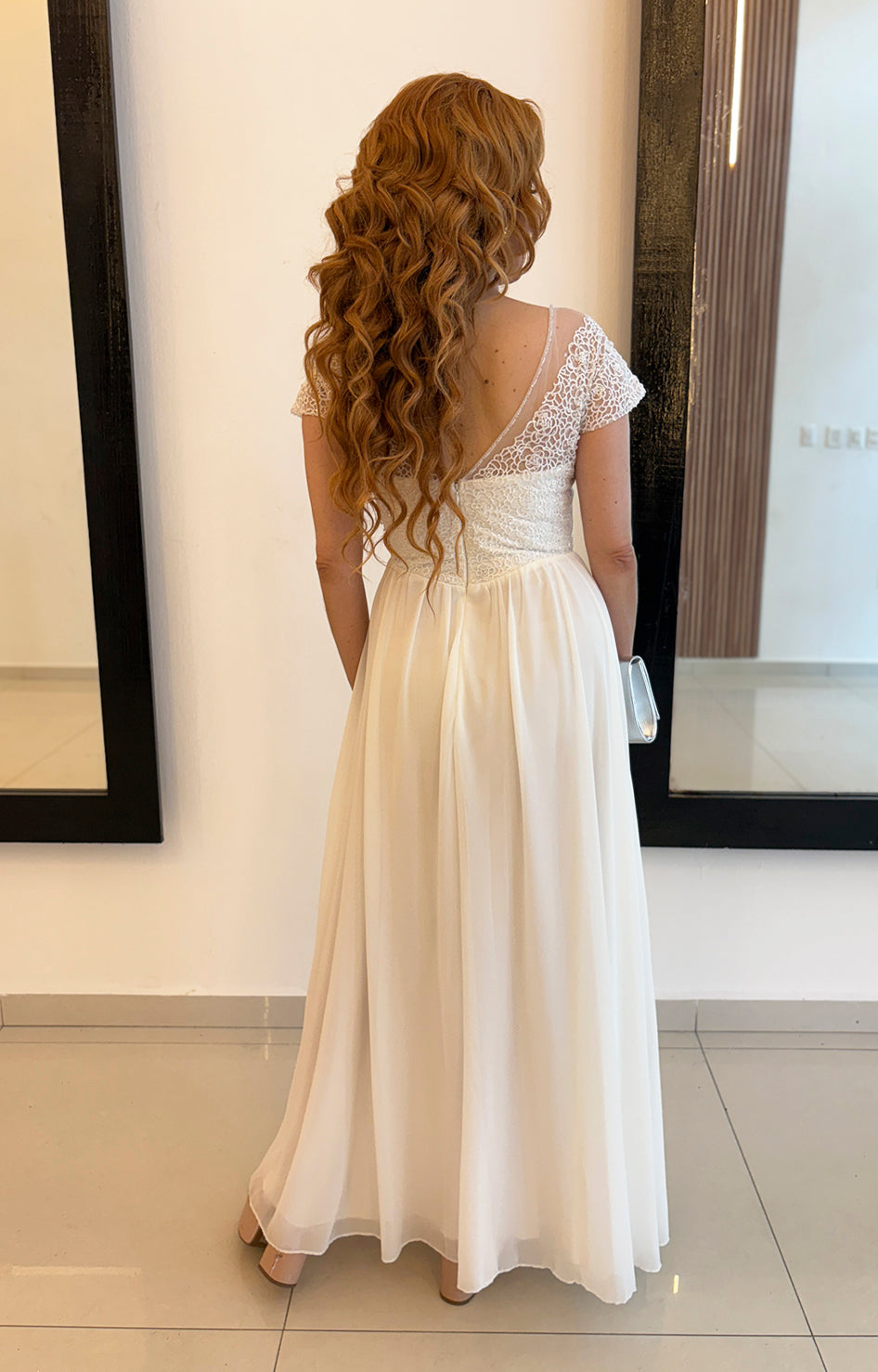 Vestido blanco de tirantes con bordado y brillos - VESTIDO Boutiquemirel 
