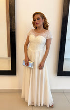 Vestido blanco de tirantes con bordado y brillos - VESTIDO Boutiquemirel 