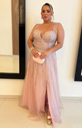Vestido rosa estampado con manga larga - VESTIDO Boutiquemirel 