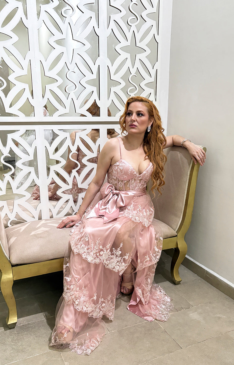 Vestido palo de rosa con brillos - VESTIDO Boutiquemirel 