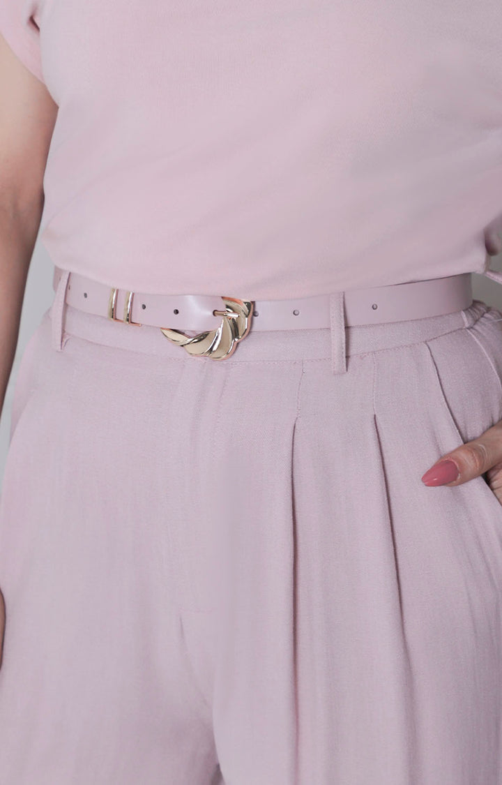 Pantalòn rosa con cinturòn - PANTALON REGULAR Boutiquemirel 