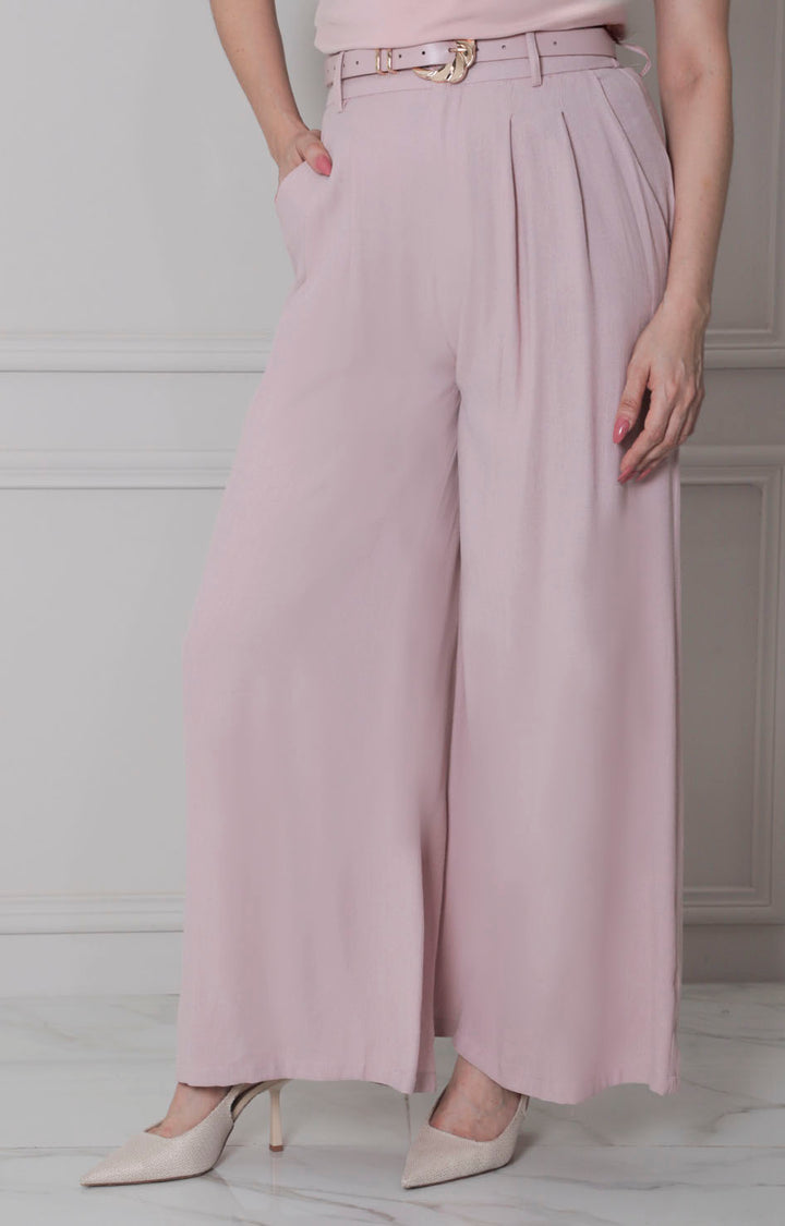 Pantalòn rosa con cinturòn - PANTALON REGULAR Boutiquemirel 