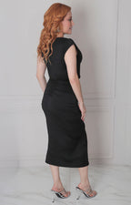 Vestido negro fruncido - VESTIDO Boutiquemirel 