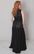 Vestido negro con estoperoles - VESTIDO LARGO REGULAR Boutiquemirel 