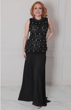 Vestido negro con estoperoles - VESTIDO LARGO REGULAR Boutiquemirel 
