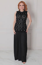 Vestido negro con estoperoles - VESTIDO LARGO REGULAR Boutiquemirel 