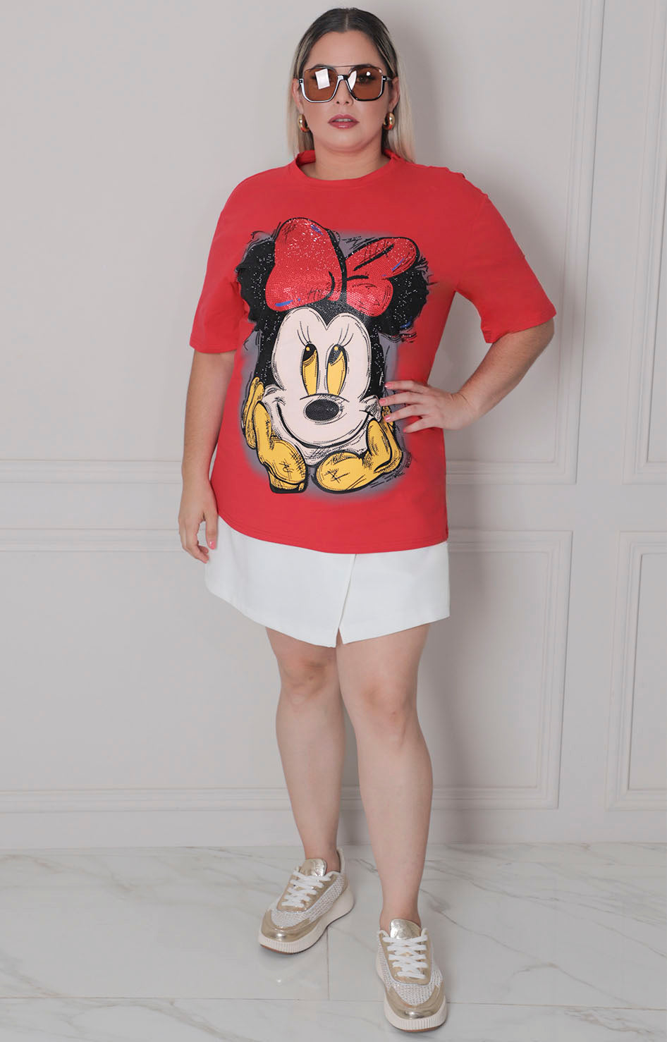 Blusa estampada de mickey - BLUSAS CURVY Boutiquemirel 