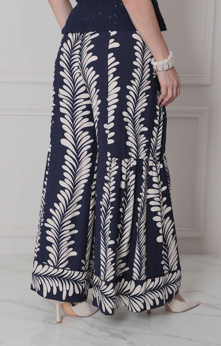 Pantalón azul estampado - PANTALON Boutiquemirel 