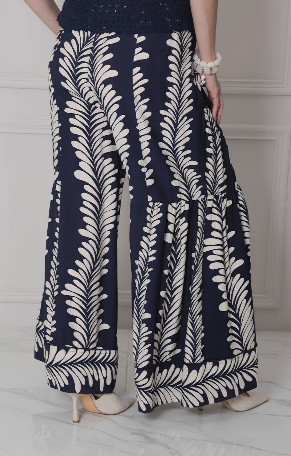 Pantalón azul estampado - PANTALON Boutiquemirel 