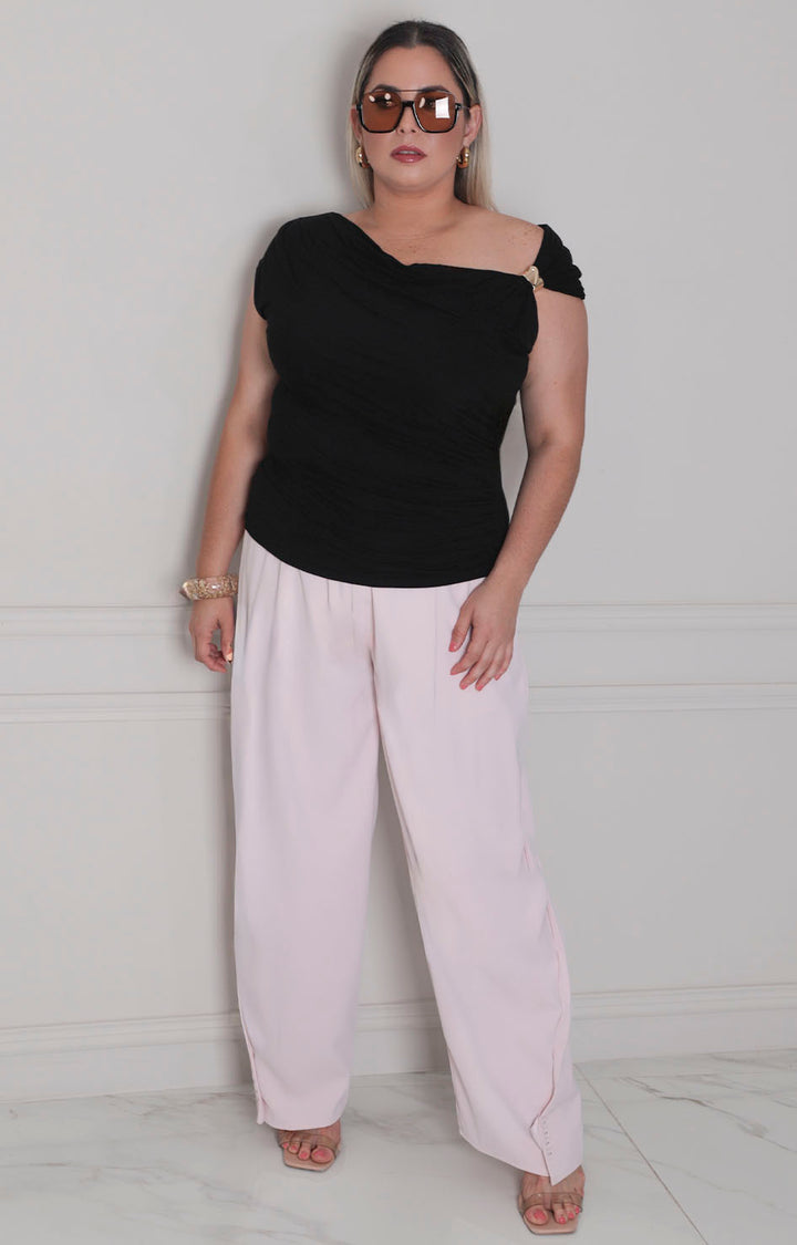 Blusa asimètrica con hebilla - BLUSAS CURVY Boutiquemirel 