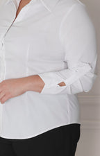 Blusa blanca de botones - BLUSAS CURVY Boutiquemirel 