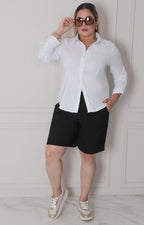 Blusa blanca de botones - BLUSAS CURVY Boutiquemirel 