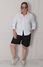Blusa blanca de botones - BLUSAS CURVY Boutiquemirel 