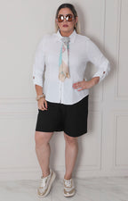 Blusa blanca de botones - BLUSAS CURVY Boutiquemirel 