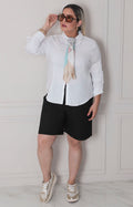 Blusa blanca de botones - BLUSAS CURVY Boutiquemirel 