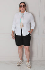 Blusa blanca de botones - BLUSAS CURVY Boutiquemirel 