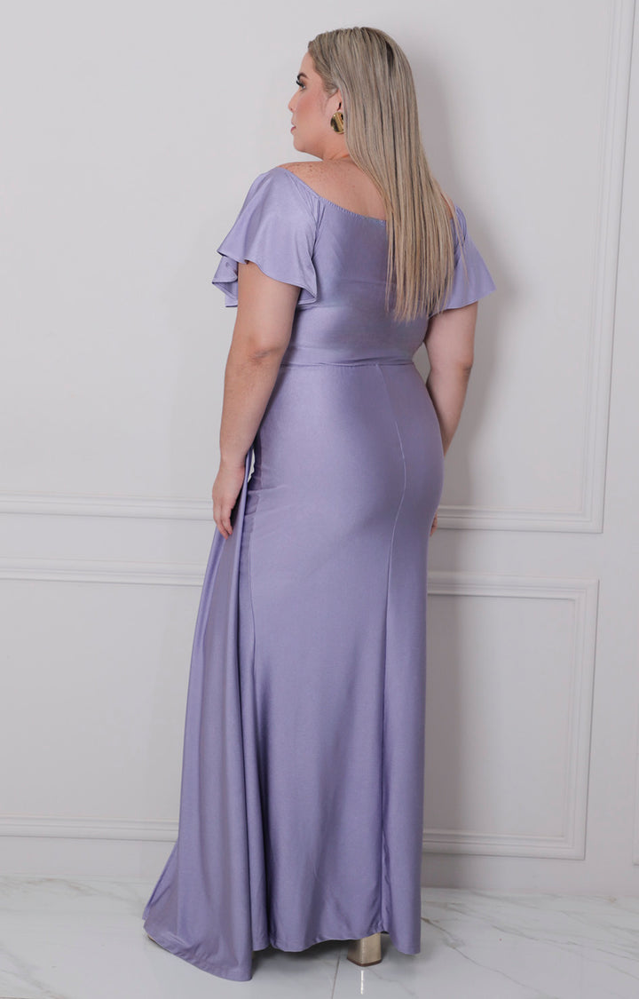 V*2-26*EVA BERRY*C002-61*LILA - VESTIDO LARGO CURVY Boutiquemirel 