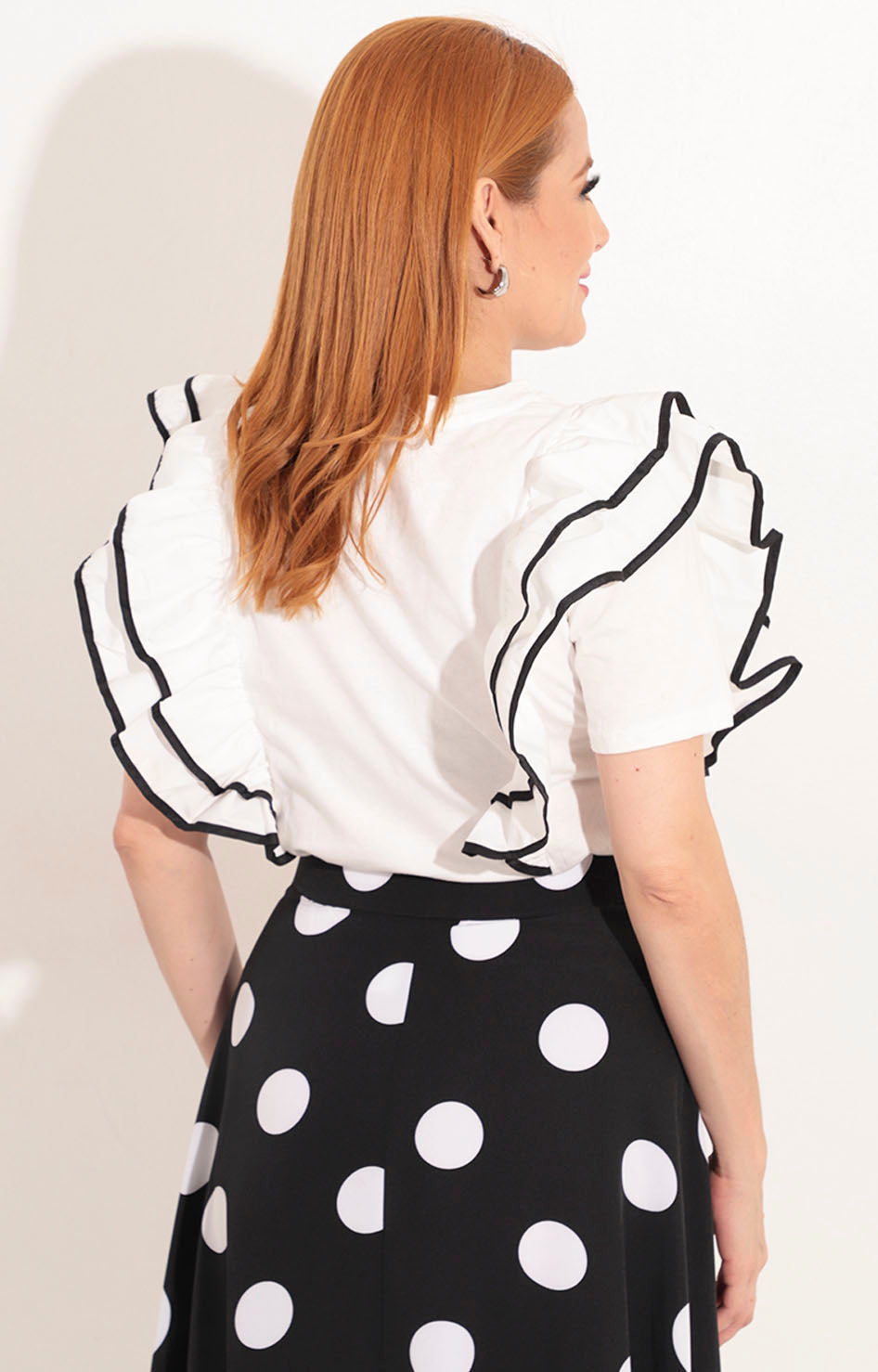 Blusa blanca con olan - BLUSA Boutiquemirel 