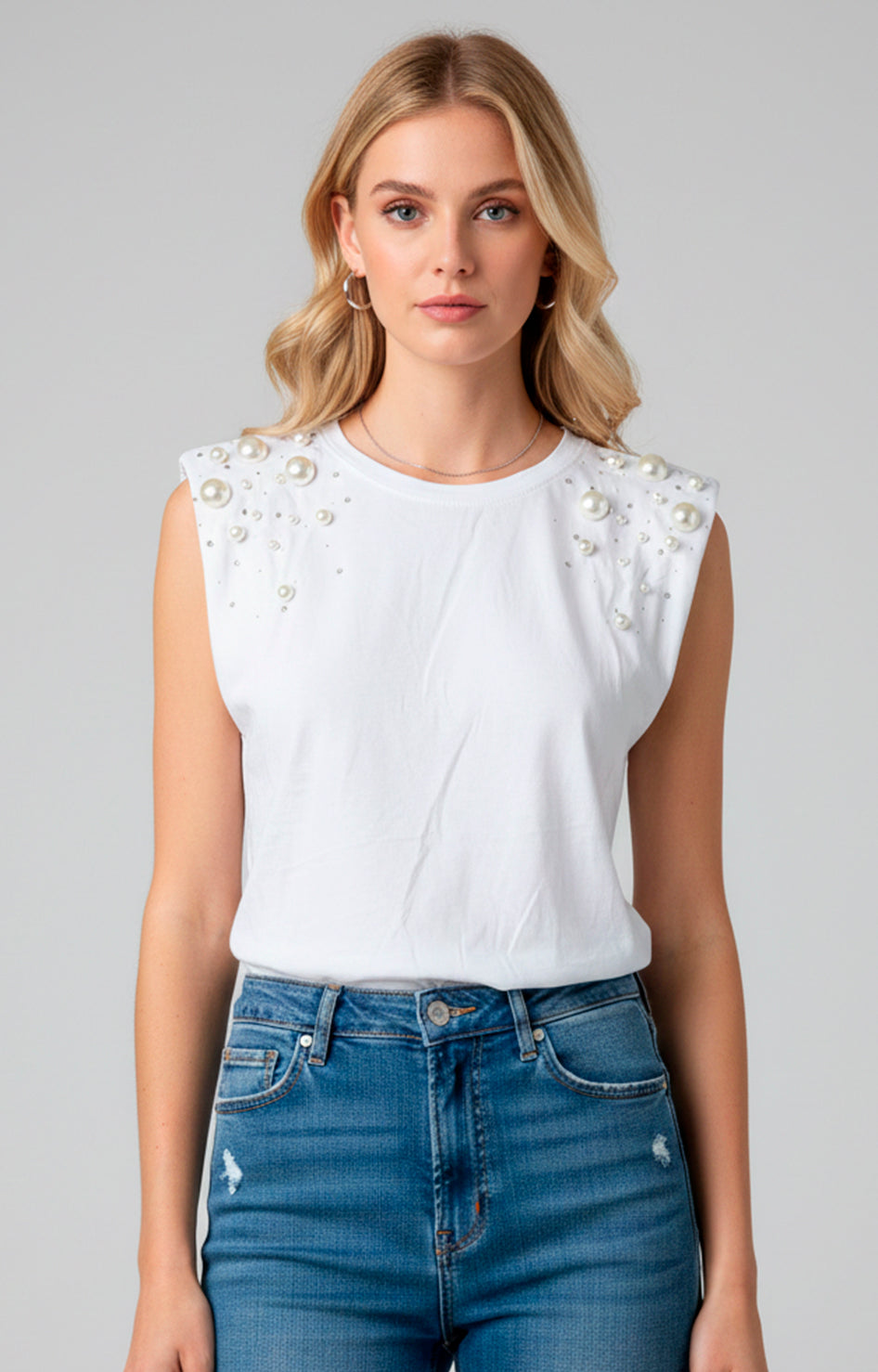 Blusa sisada con perlas - BLUSAS REGULAR Boutiquemirel 