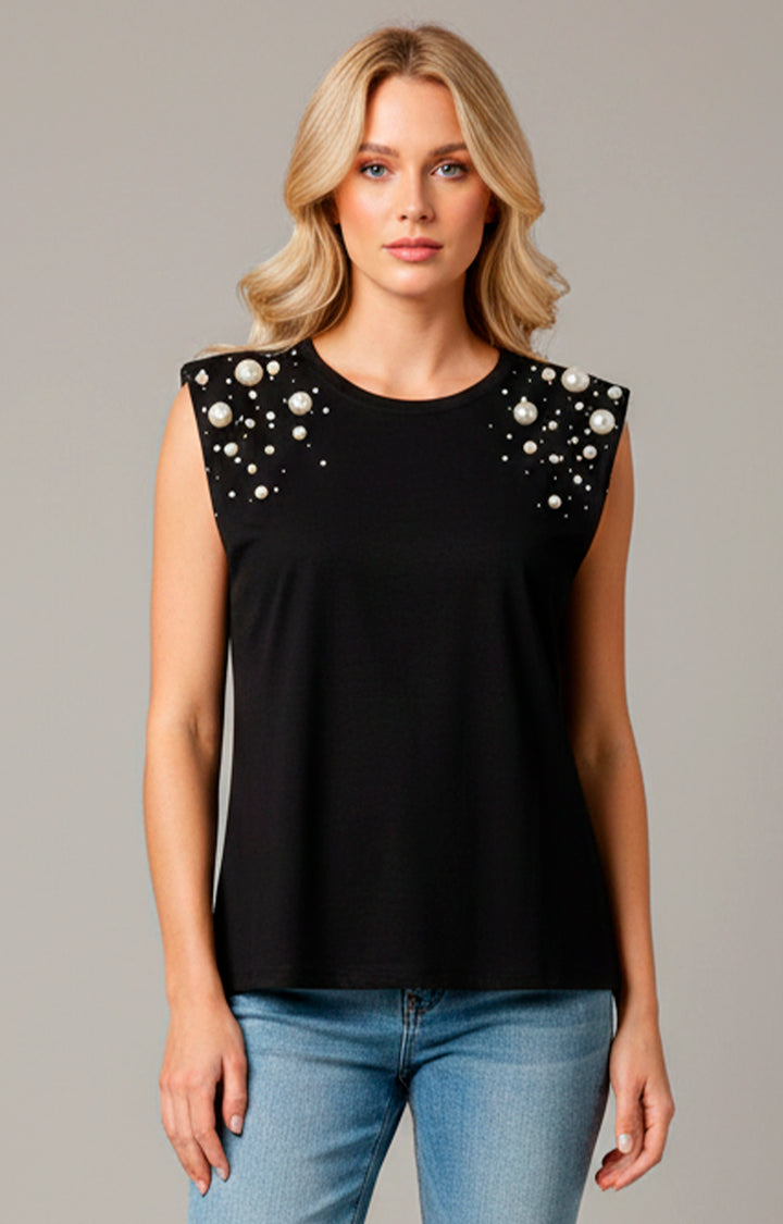 Blusa sisada con perlas - BLUSAS REGULAR Boutiquemirel 
