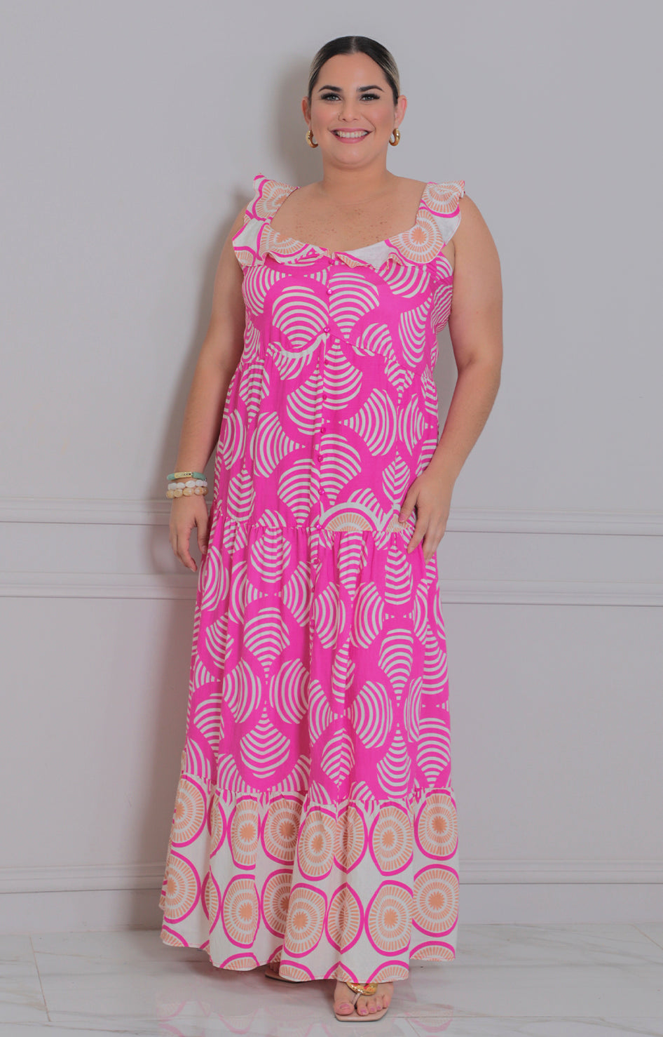 Vestido estampado de tirantes - VESTIDO CORTO CURVY Boutiquemirel 