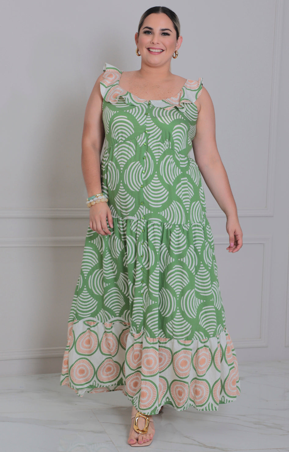 Vestido estampado de tirantes - VESTIDO CORTO CURVY Boutiquemirel 