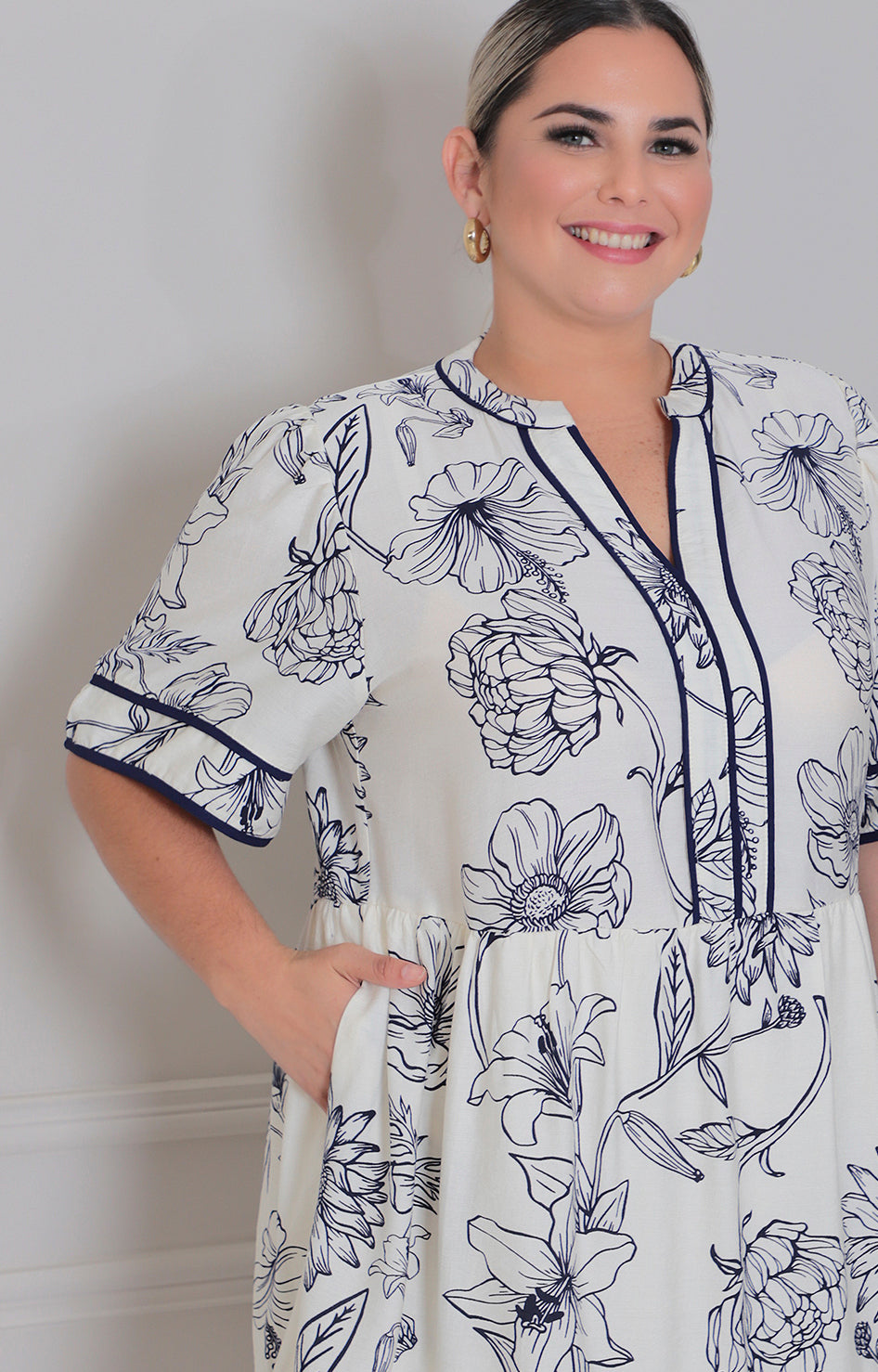 Vestido corto estampado - VESTIDO CORTO CURVY Boutiquemirel 