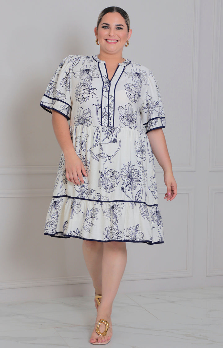 Vestido corto estampado - VESTIDO CORTO CURVY Boutiquemirel 