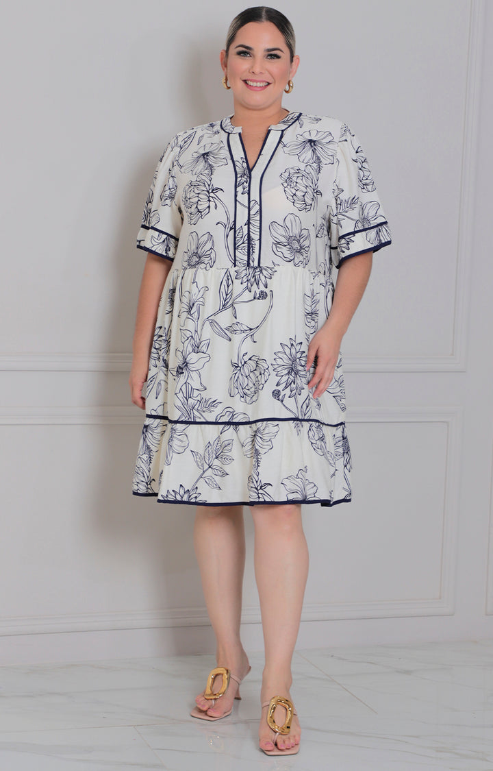 Vestido corto estampado - VESTIDO CORTO CURVY Boutiquemirel 