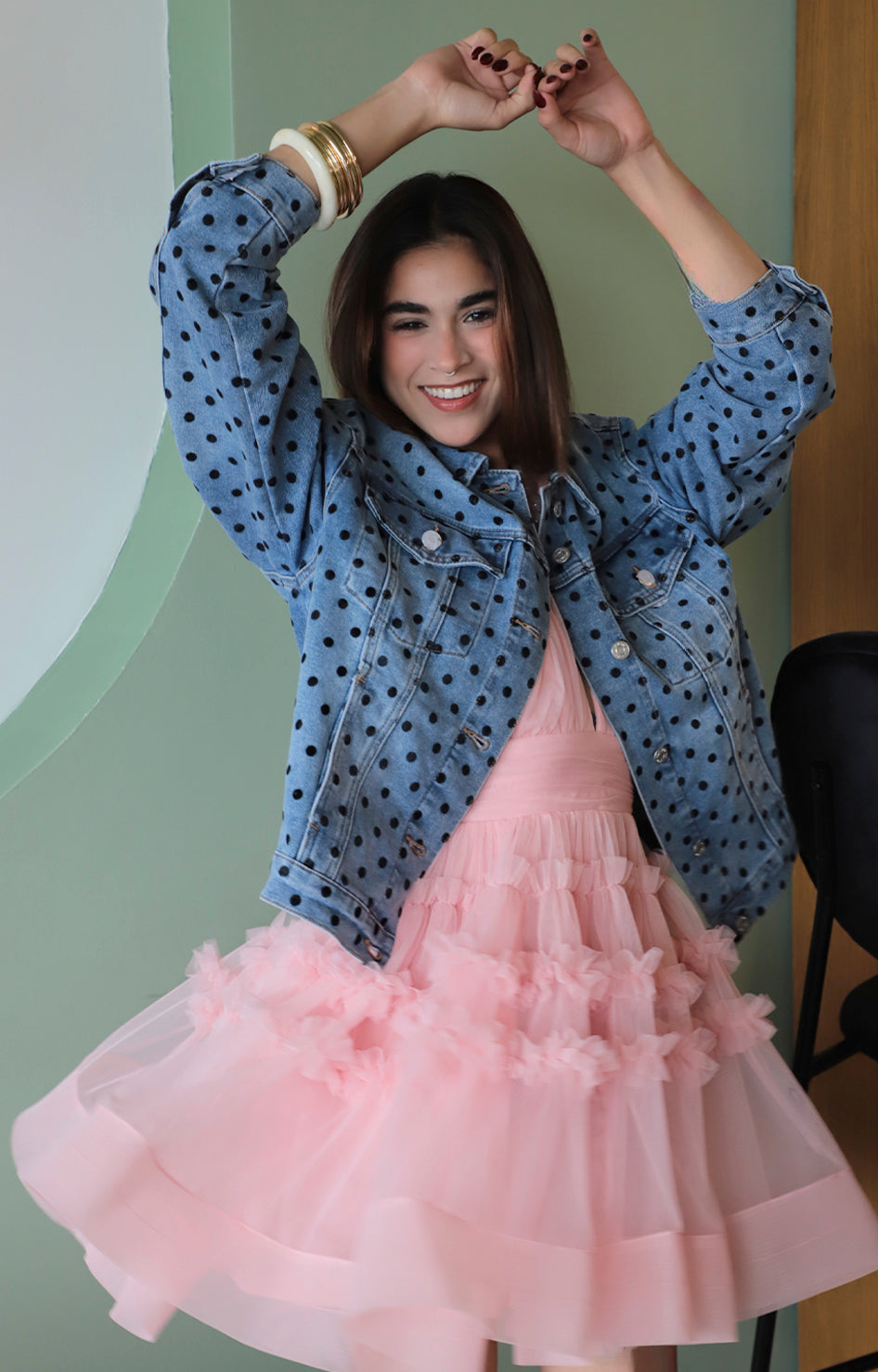 Chamarra mezclilla polka-dot - CHAMARRA Boutiquemirel 