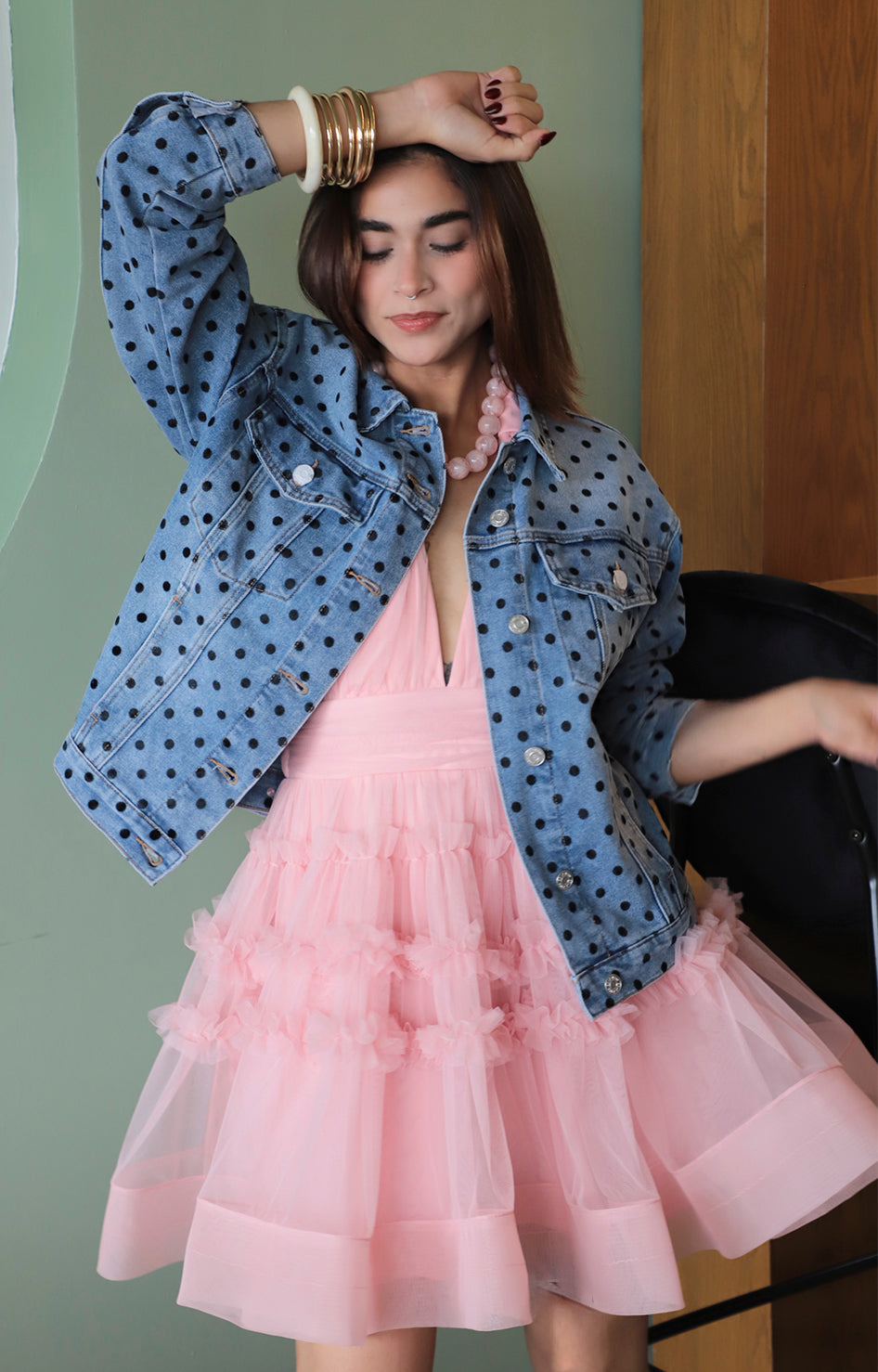 Chamarra mezclilla polka-dot - CHAMARRA Boutiquemirel 