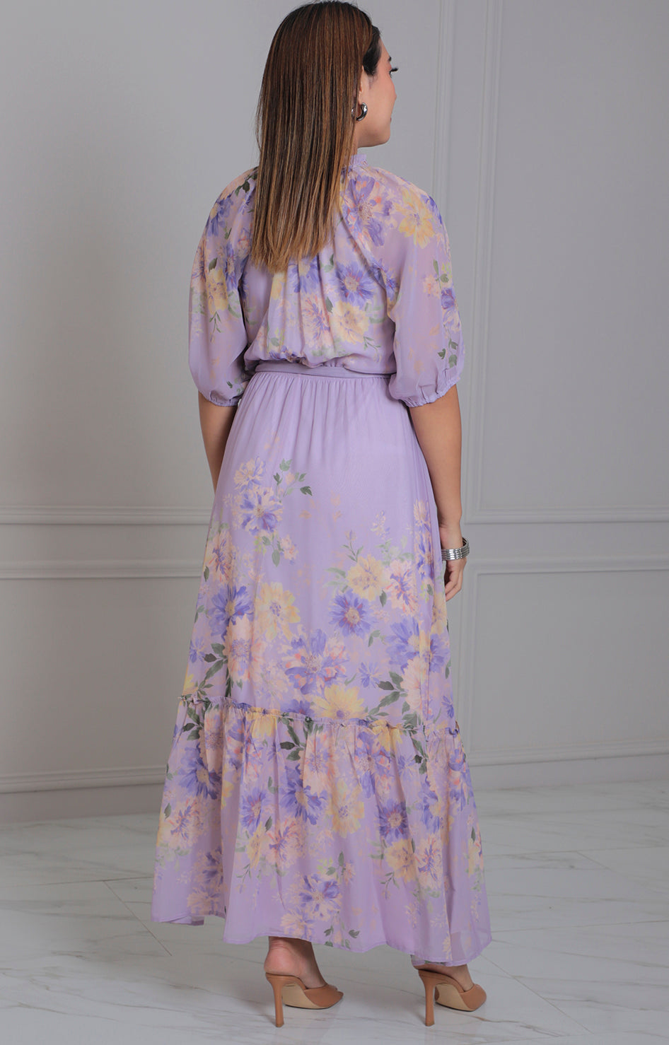Vestido estampado con lazo - VESTIDO LARGO REGULAR Boutiquemirel 