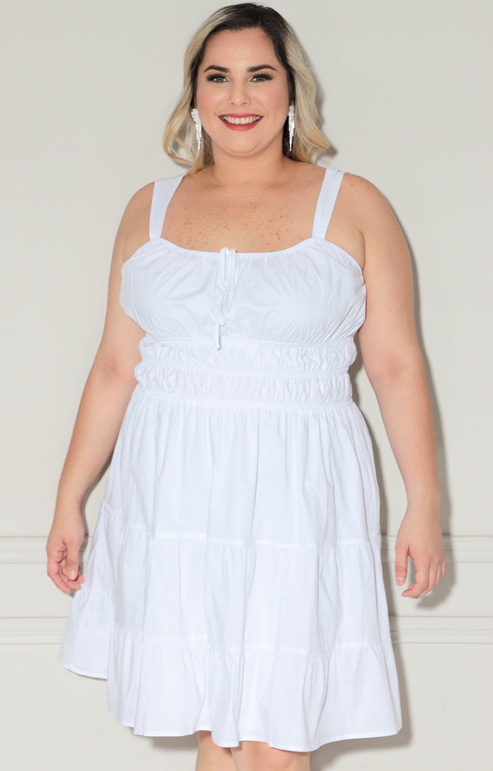 Vestido blanco corto - VESTIDO CORTO CURVY Boutiquemirel 