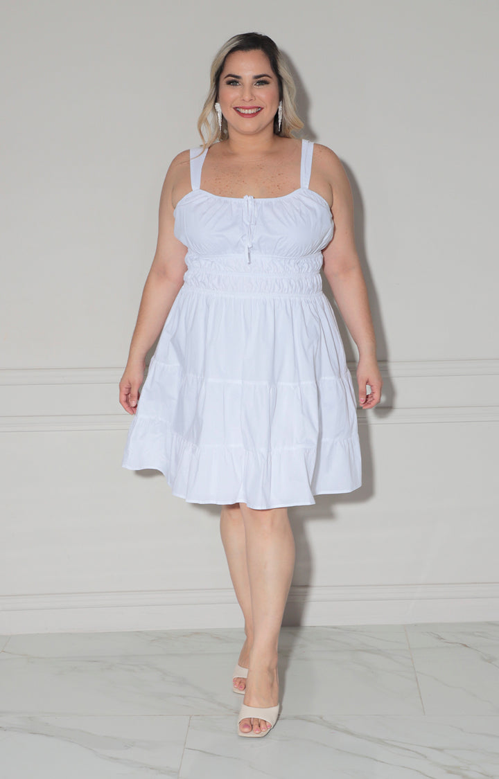 Vestido blanco corto - VESTIDO CORTO CURVY Boutiquemirel 