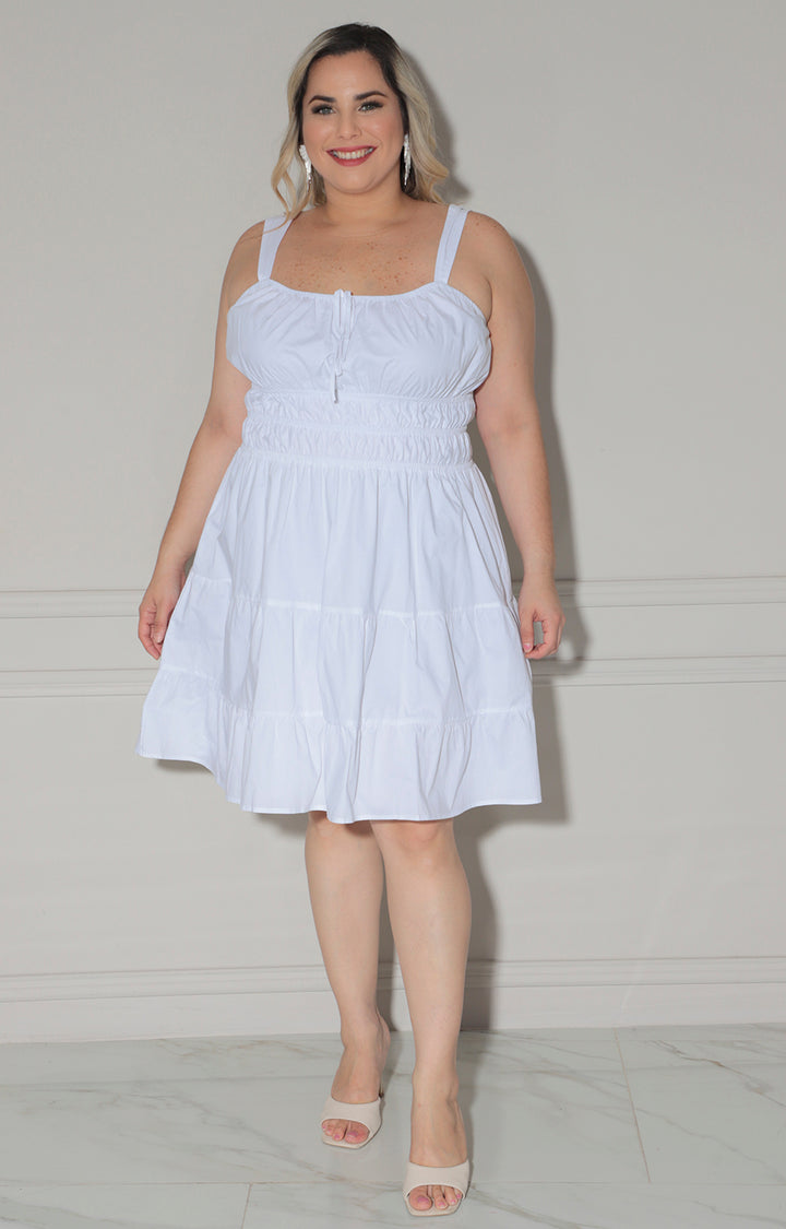 Vestido blanco corto - VESTIDO CORTO CURVY Boutiquemirel 