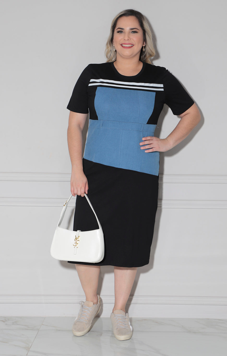 Vestido negro estampado - VESTIDO XL Boutiquemirel 