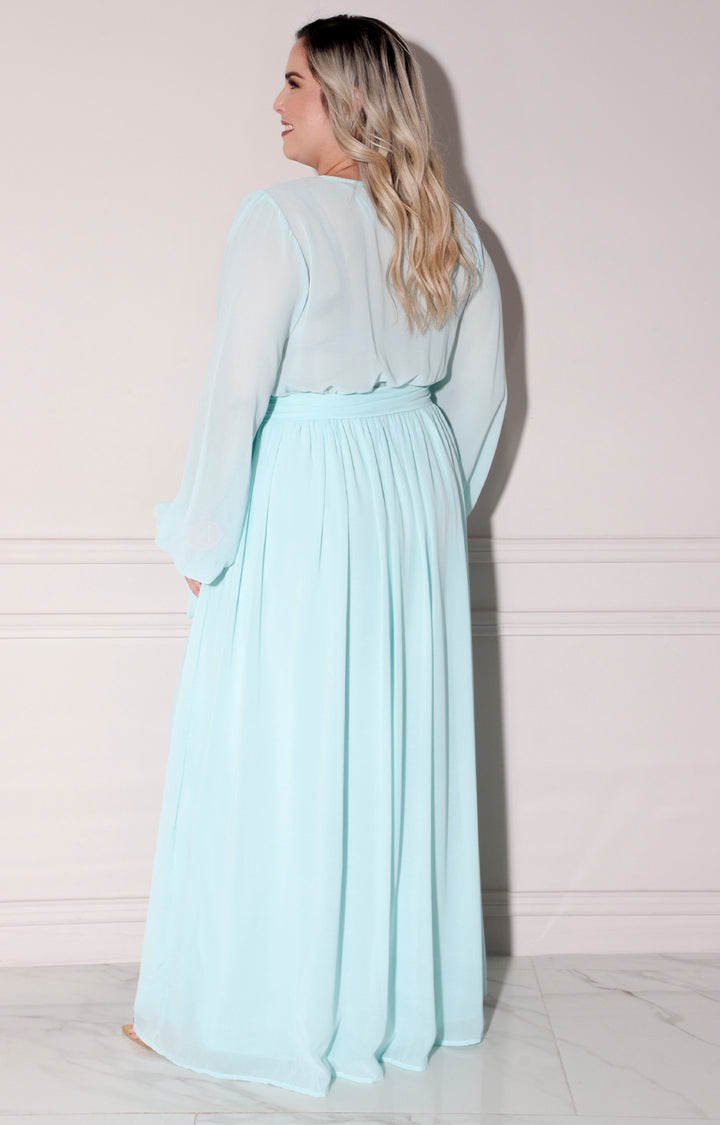 Vestido menta - VESTIDO LARGO CURVY Boutiquemirel 