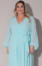 Vestido menta - VESTIDO LARGO CURVY Boutiquemirel 